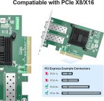 Upgrade to the 10Gb NIC Network Card with Intel 82599ES Controller. Featuring dual SFP+ ports and PCIe x8 interface, it's a cost-effective alternative to Intel X520-DA2 for enterprise and virtualized networks.