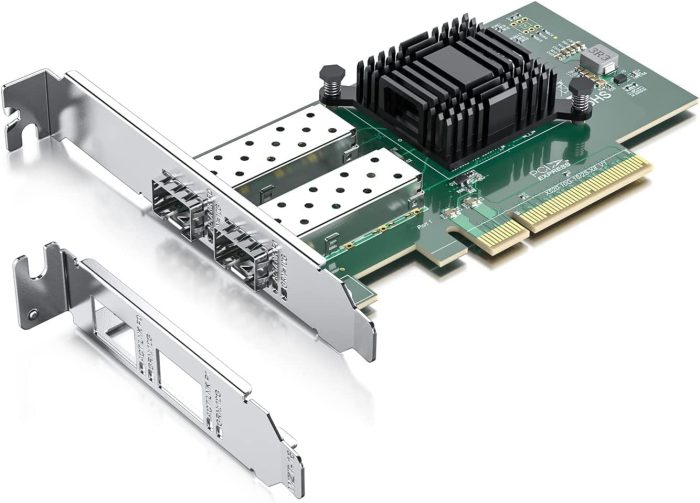 Upgrade to the 10Gb NIC Network Card with Intel 82599ES Controller. Featuring dual SFP+ ports and PCIe x8 interface, it's a cost-effective alternative to Intel X520-DA2 for enterprise and virtualized networks.