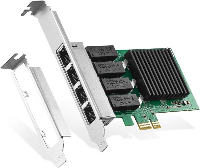 High-speed 4-Port PCI-E Gigabit Ethernet Adapter for PCs