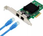 Dual Port Gigabit Ethernet Network Server Adapter with Intel 82576 PCI-E x1 1Gbps