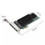 PCIe Gigabit Network Card - 4-Port RJ45 Server LAN Card with Intel 82576EB Chipset | TRANSUTON NETWORKS